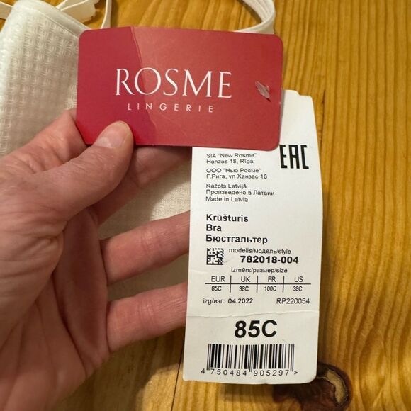 Sexy Balconette Bra ROSME Lace Lingerie KAMILA Ivory US 38C/ EU 85C/ UK 38C NEW - Picture 7 of 9